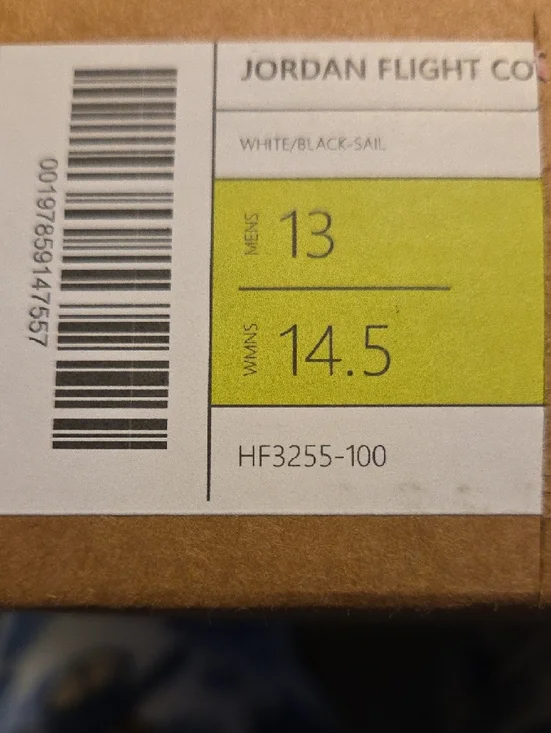 Nike  JORDAN FLIGHT COURT White and Black Low-Top Sneakers - Picture 6 of 6